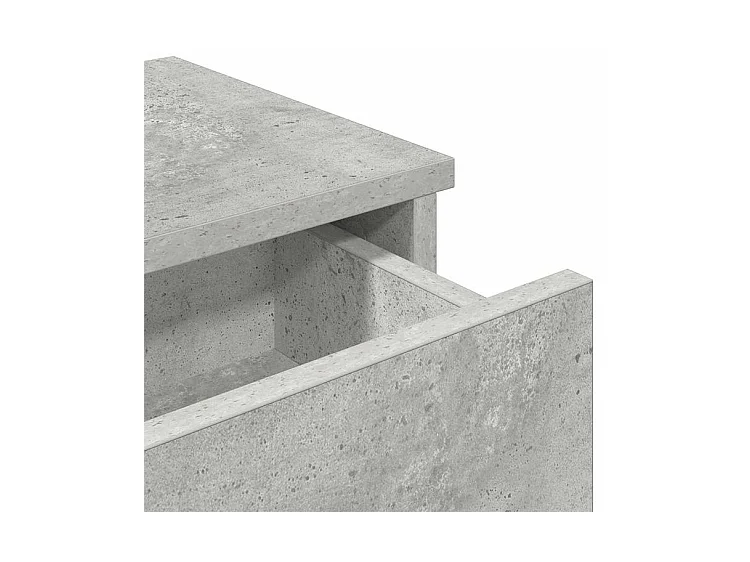 Étagère murale avec tiroirs gris béton bois d'ingénierie