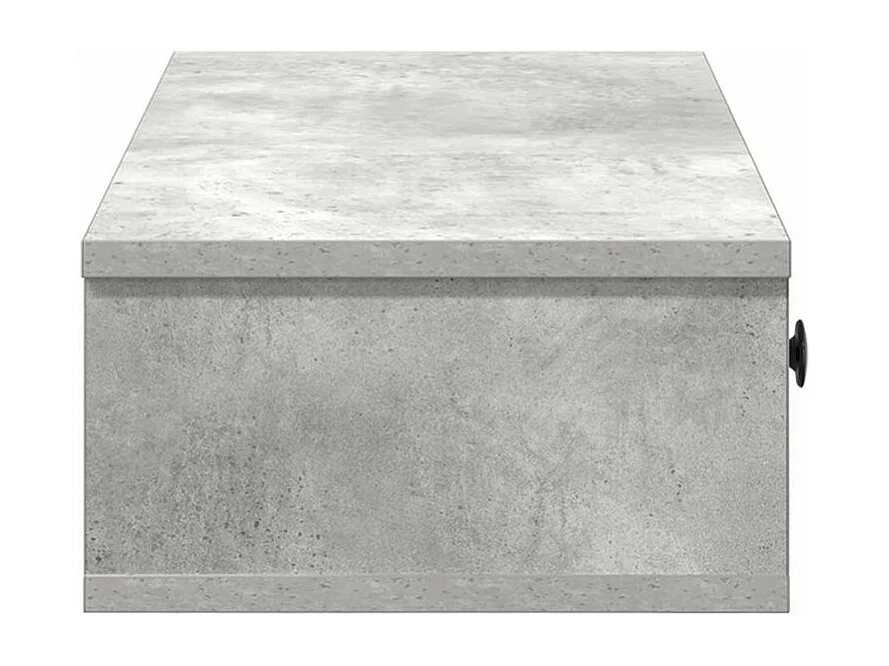 Étagère murale avec tiroirs gris béton bois d'ingénierie