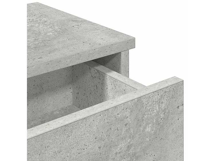 Étagère murale avec tiroirs gris béton bois d'ingénierie