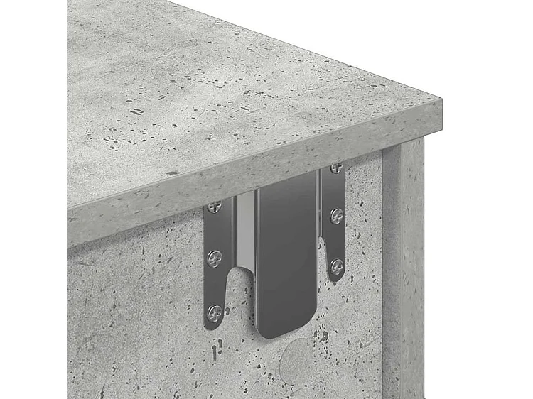 Étagère murale avec tiroirs gris béton bois d'ingénierie