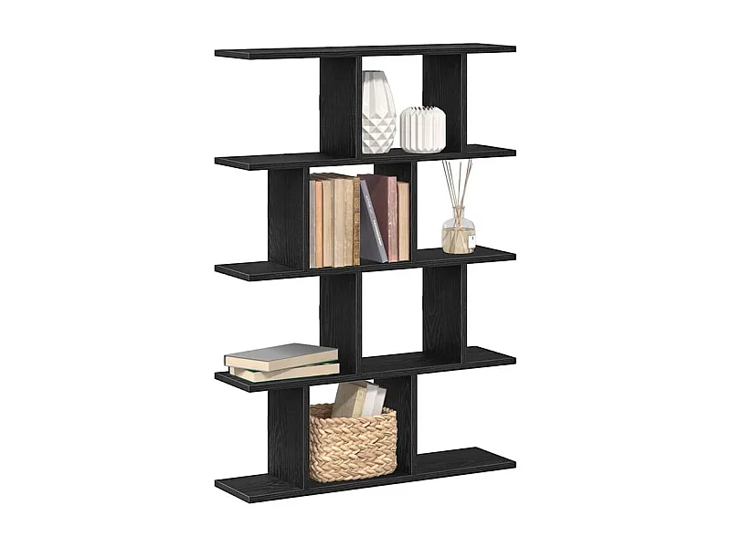 Étagère cube murale 12 compartiments noir bois d'ingénierie