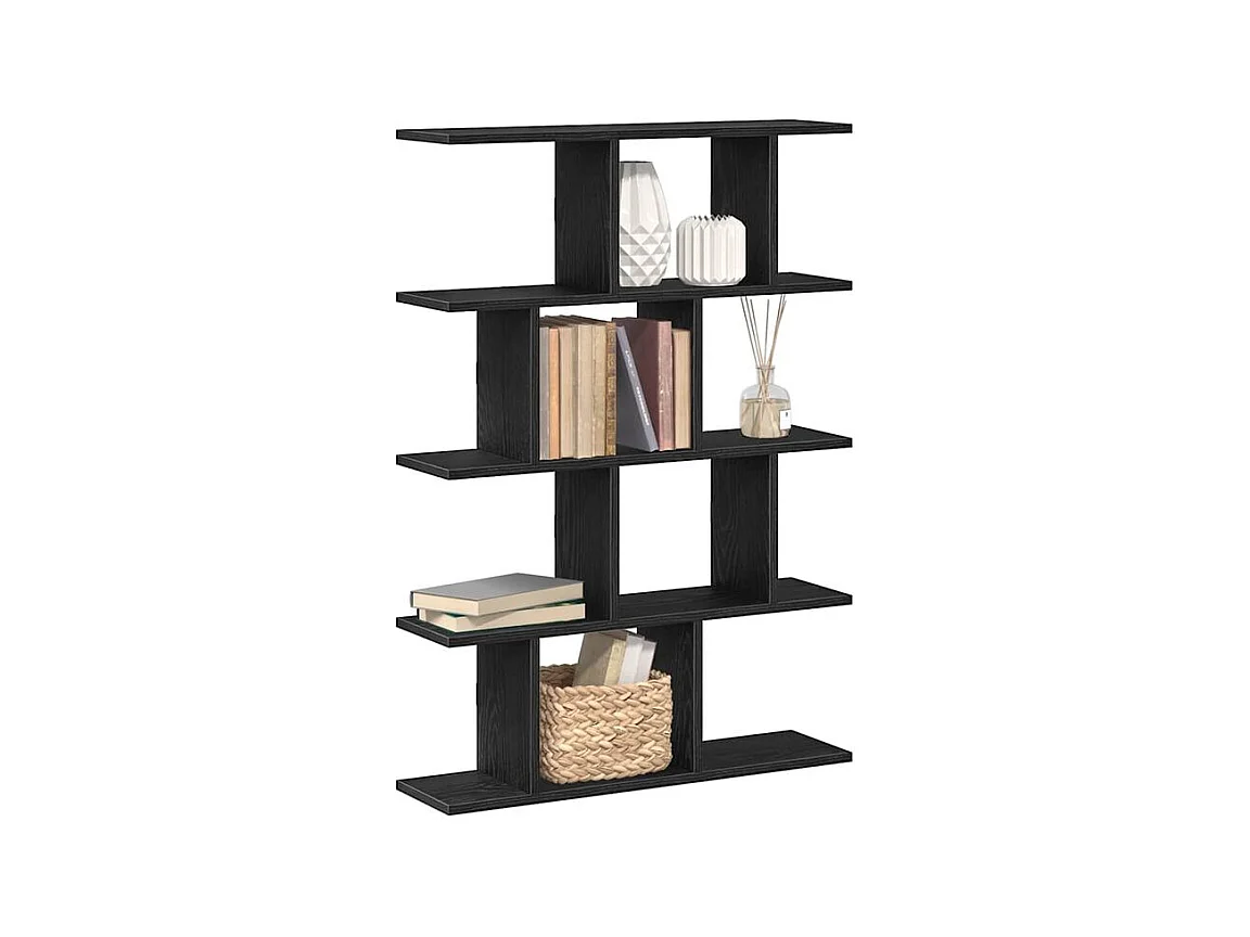 Étagère cube murale 12 compartiments noir bois d'ingénierie