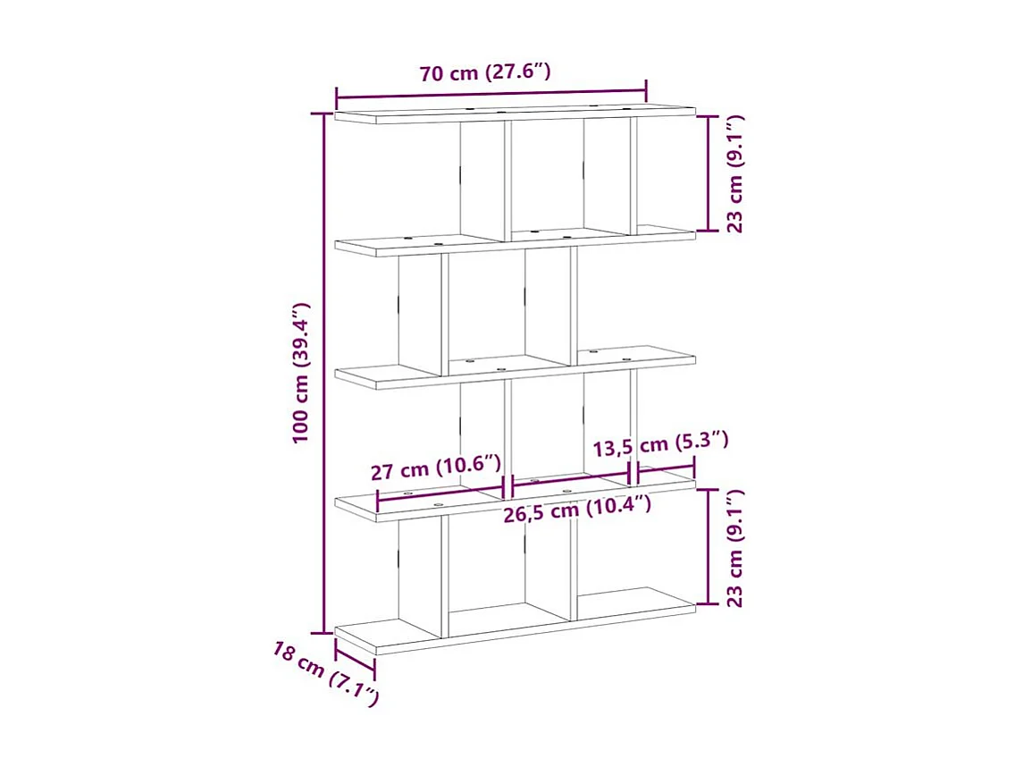 Étagère cube murale 12 compartiments noir bois d'ingénierie