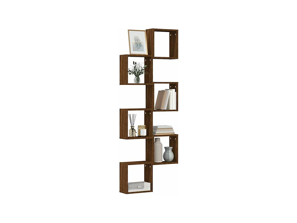 Étagères murales sous forme cube 6 pcs chêne marron 30x15x30