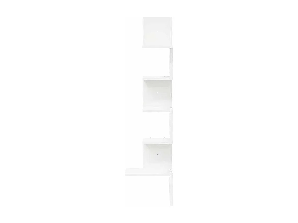 Étagère d'angle murale blanc 32x32x127,5 bois d'ingénierie