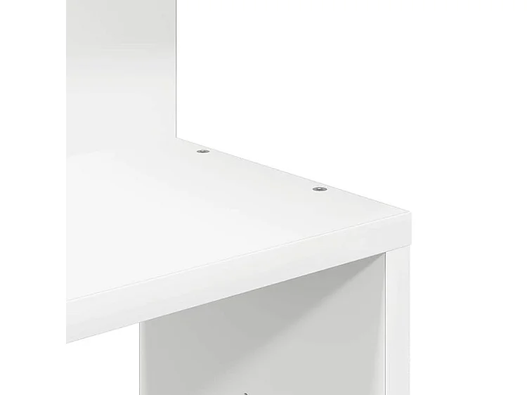 Étagère d'angle murale blanc 32x32x127,5 bois d'ingénierie