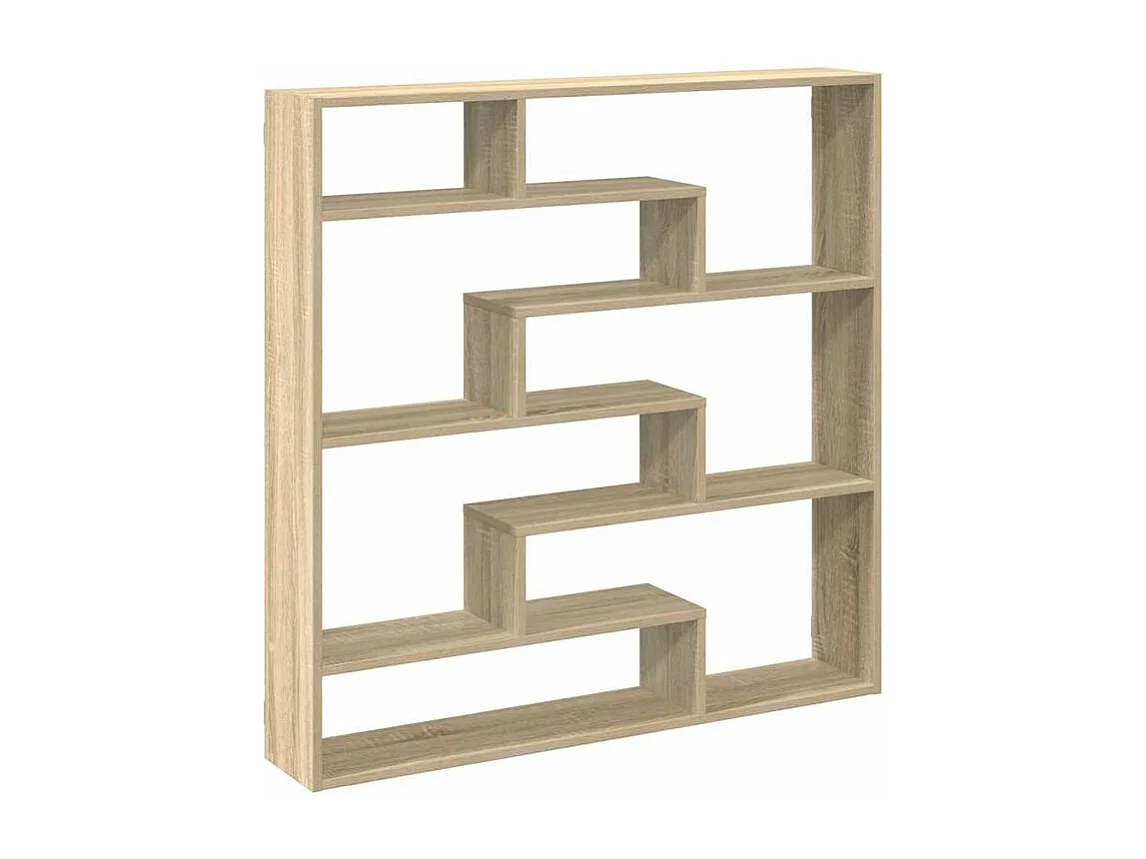 Étagère cube murale 7 compartiments chêne sonoma