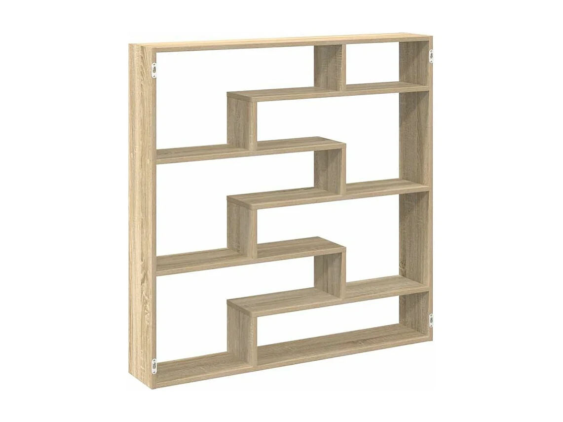 Étagère cube murale 7 compartiments chêne sonoma