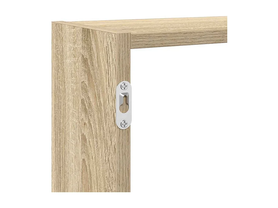 Étagère cube murale 7 compartiments chêne sonoma