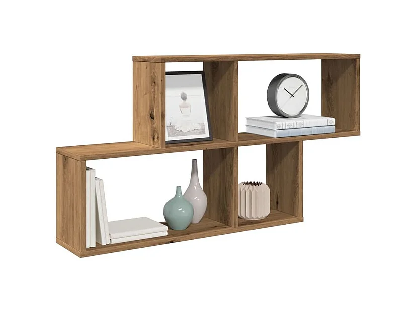Étagère murale chêne artisanal 100x18x53 bois d'ingénierie