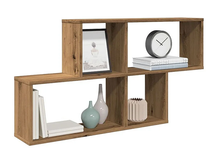 Étagère murale chêne artisanal 100x18x53 bois d'ingénierie