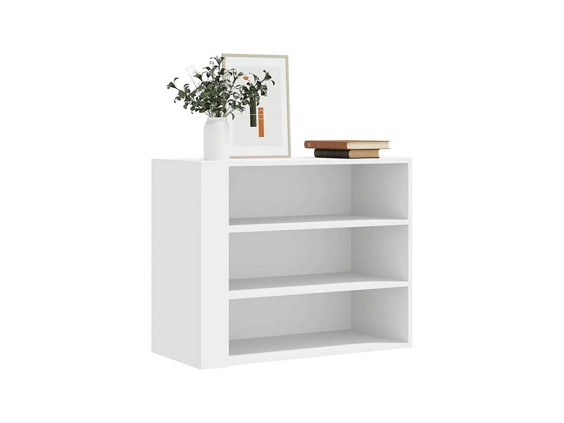 Armoire murale blanc 75x35x60 bois d'ingénierie