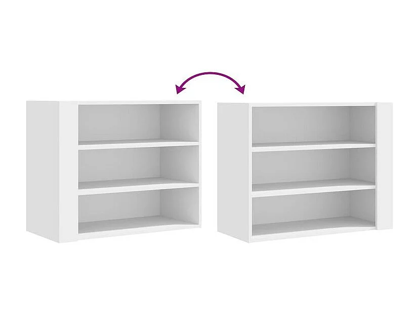 Armoire murale blanc 75x35x60 bois d'ingénierie