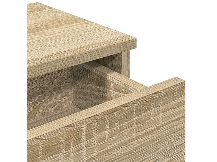 Étagère murale avec tiroirs chêne sonoma bois d'ingénierie