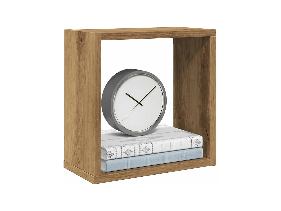 Étagères cube murales 4 pcs chêne artisanal bois d'ingénierie