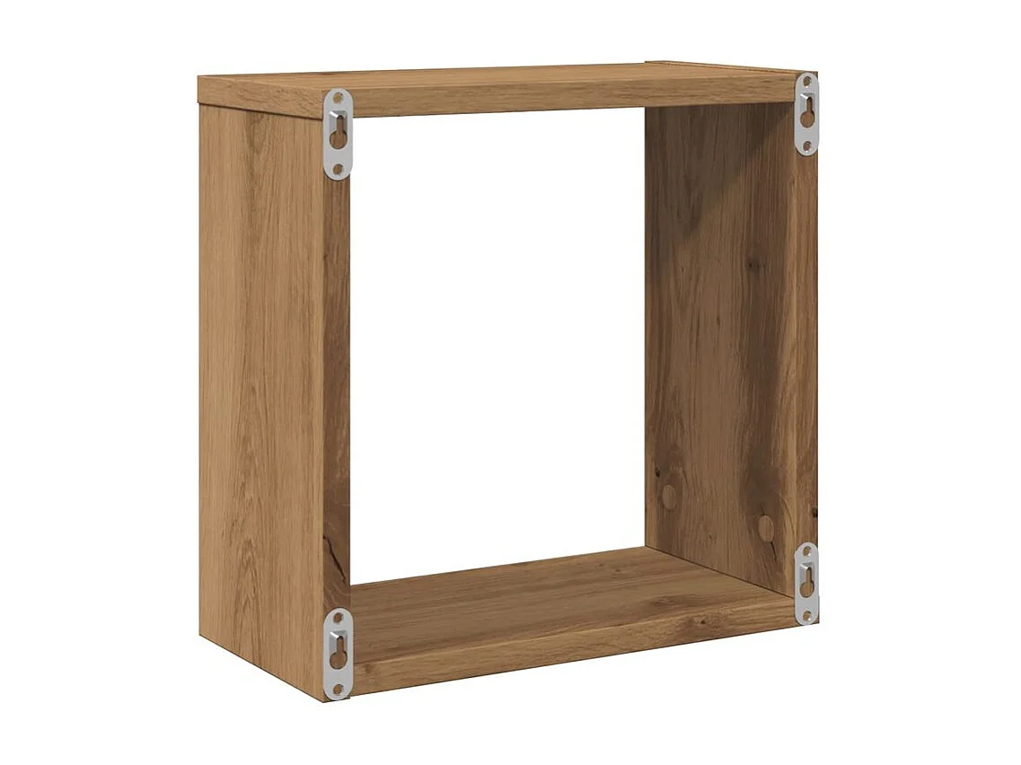 Étagères cube murales 4 pcs chêne artisanal bois d'ingénierie