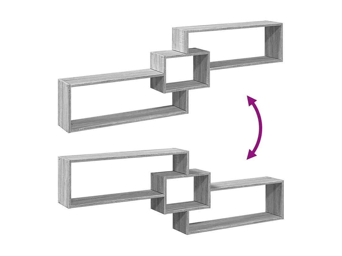 Armoire murale 158x18x53 sonoma gris bois d'ingénierie