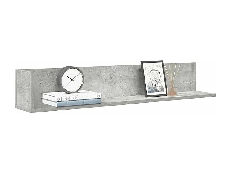 Étagères murales 2 pcs gris béton 100x16,5x16,5