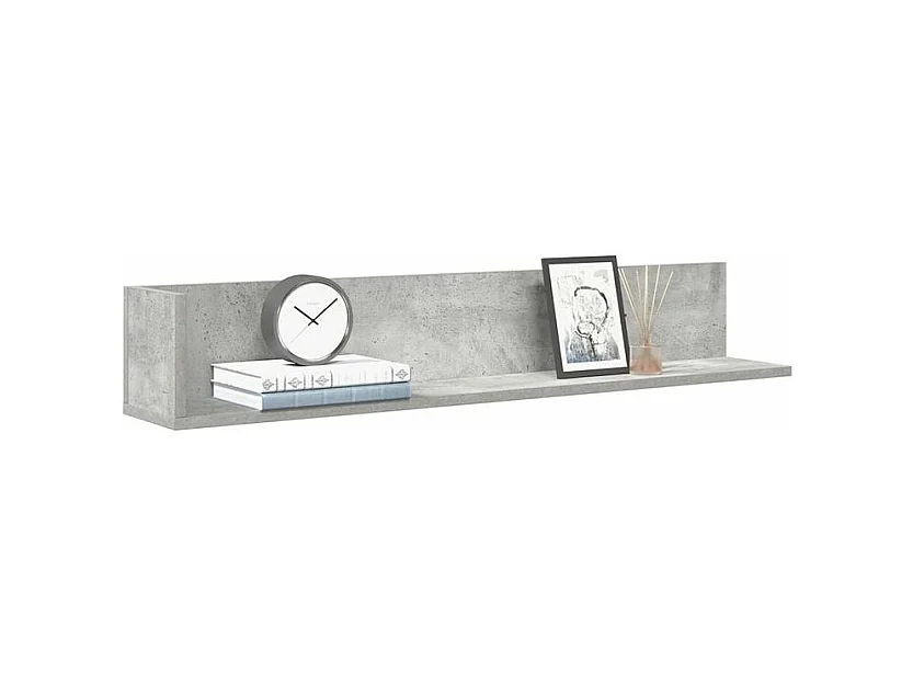 Étagères murales 2 pcs gris béton 100x16,5x16,5