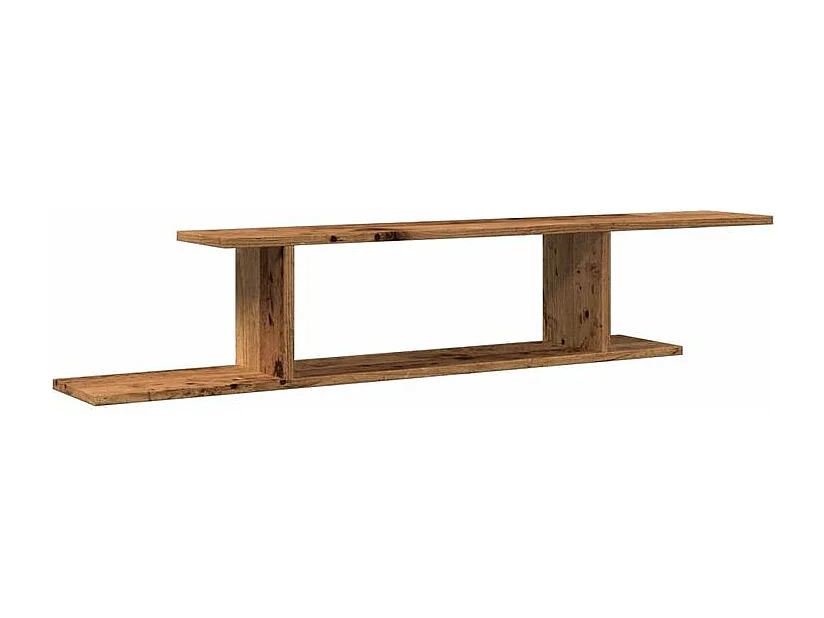 Étagère TV murale vieux bois 125x18x23 bois d'ingénierie