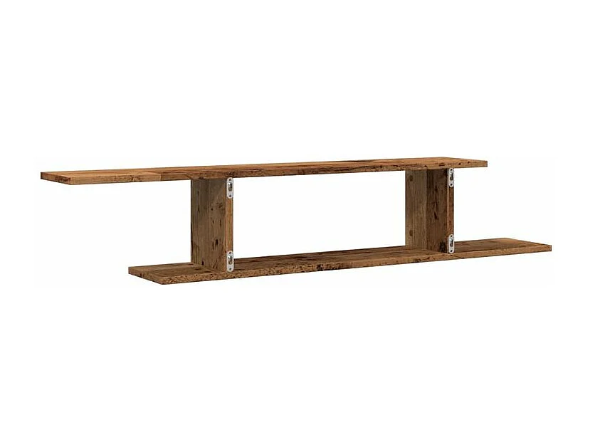 Étagère TV murale vieux bois 125x18x23 bois d'ingénierie
