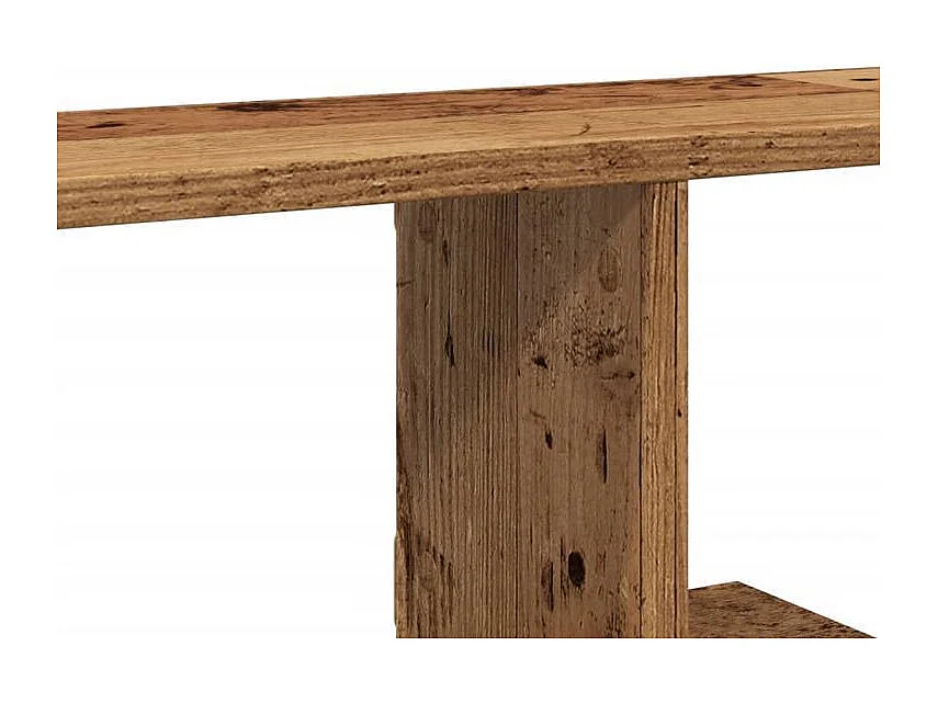 Étagère TV murale en bois Nokiz L125xH23xP18 - Adaptez à vos besoins-Marron noisette