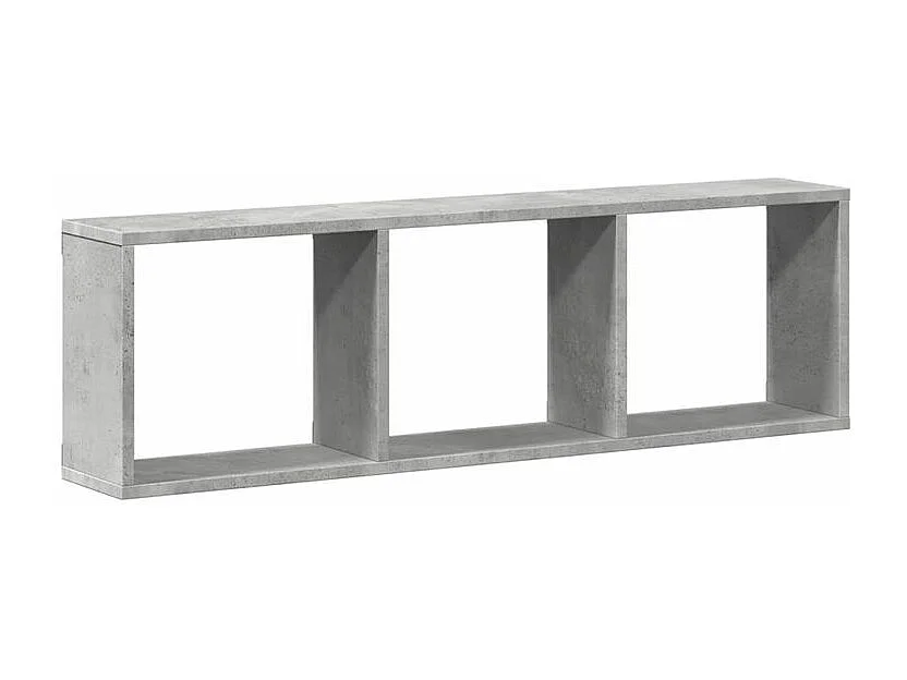 Armoire murale 100x16x30 gris béton bois d'ingénierie