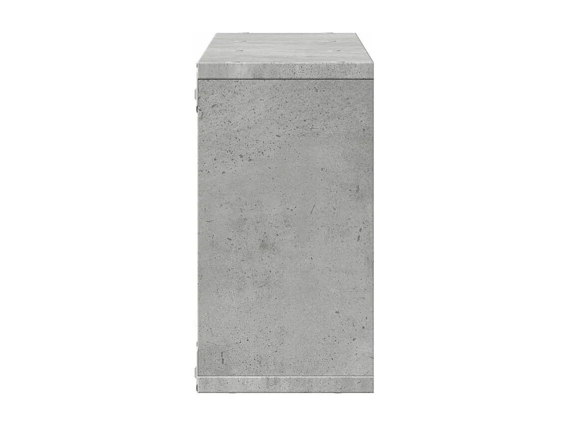 Armoire murale 100x16x30 gris béton bois d'ingénierie