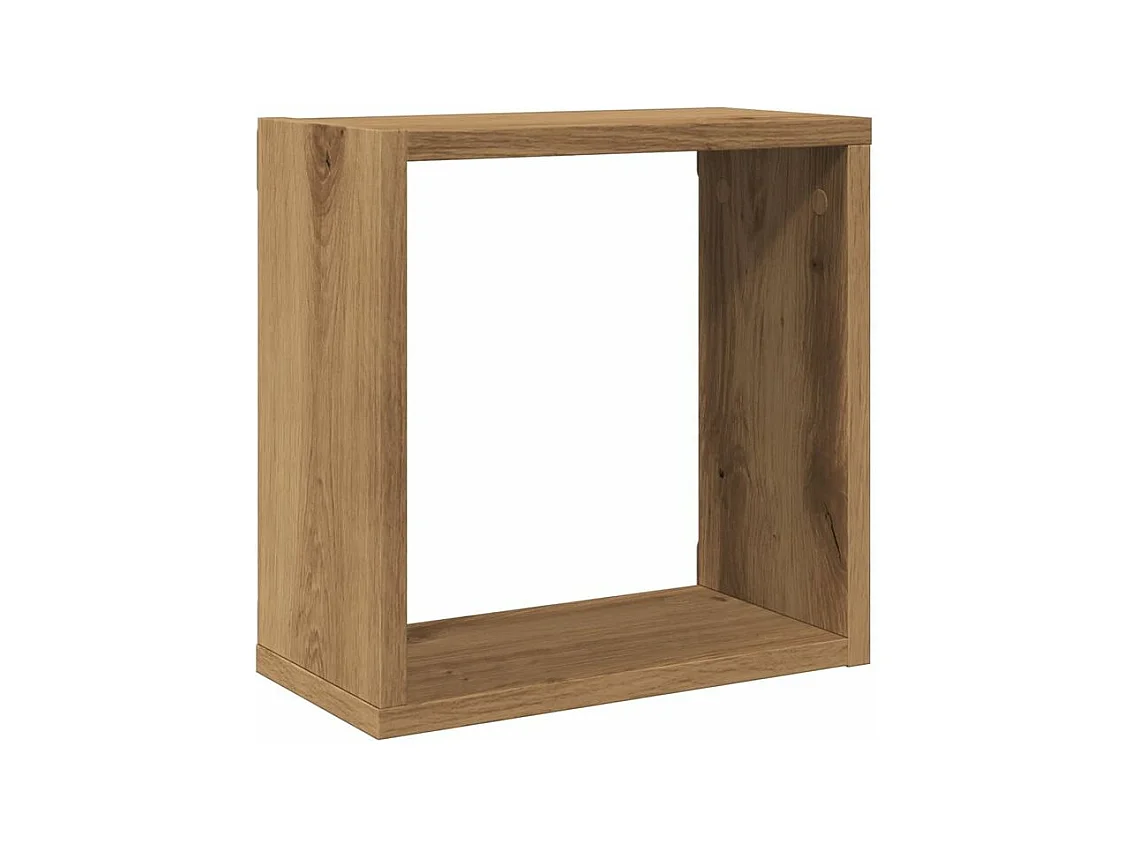 Étagères cube murales 6 pcs chêne artisanal bois d'ingénierie