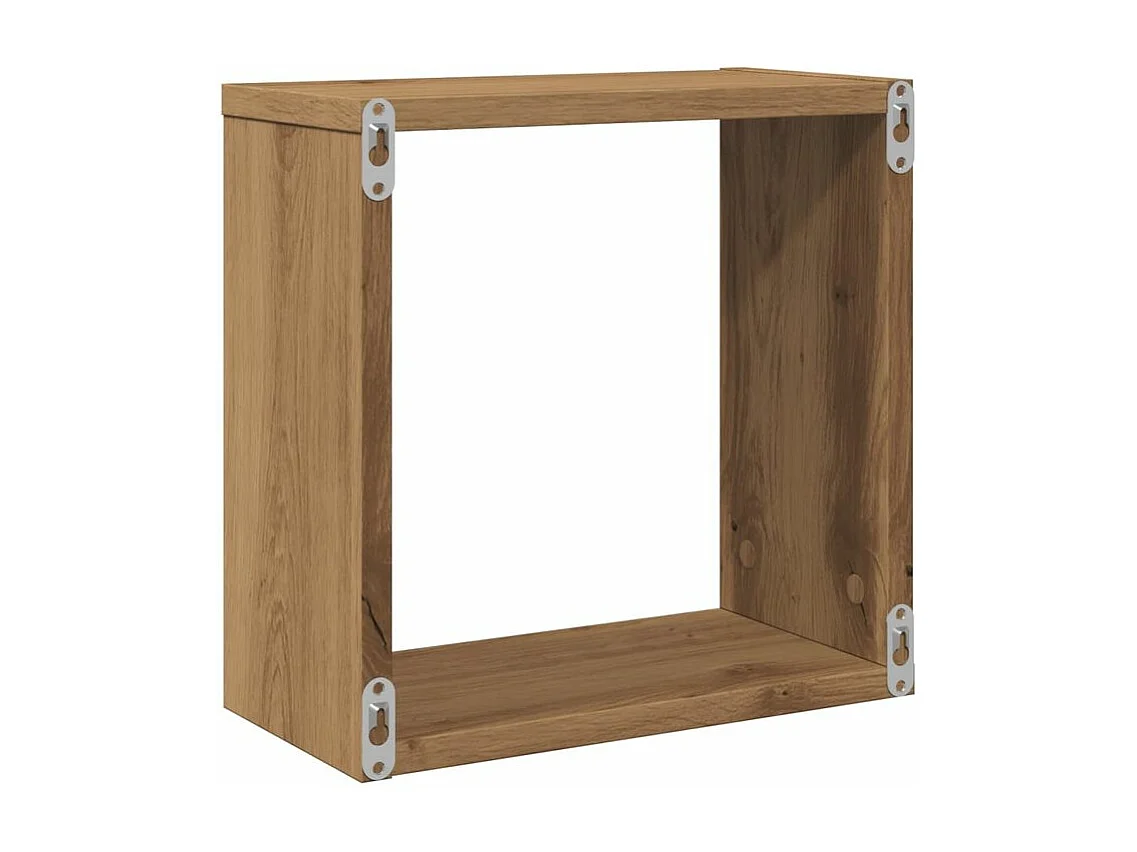 Étagères cube murales 6 pcs chêne artisanal bois d'ingénierie