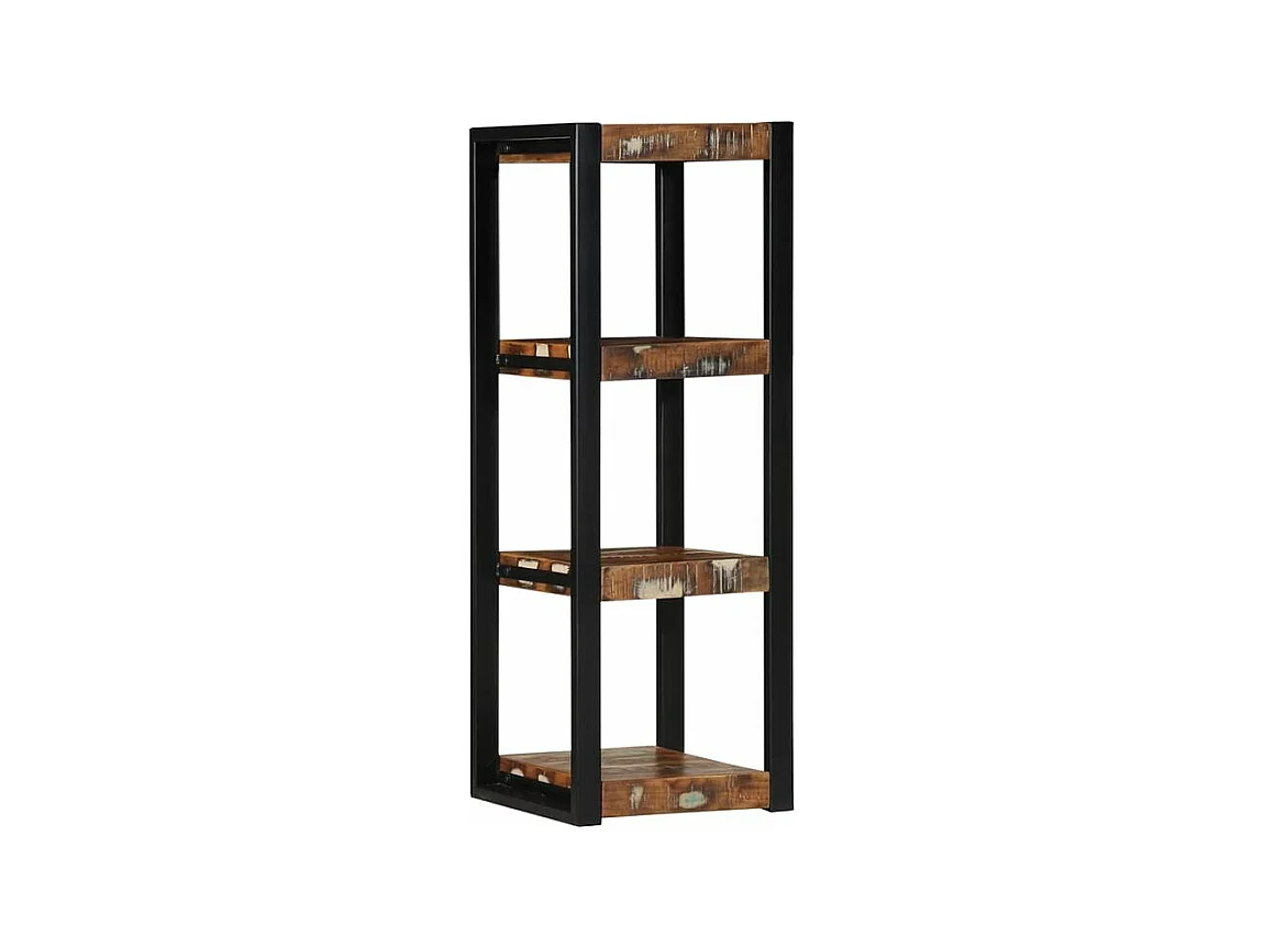 Étagère murale multicolore 35x35x100 bois massif récupération