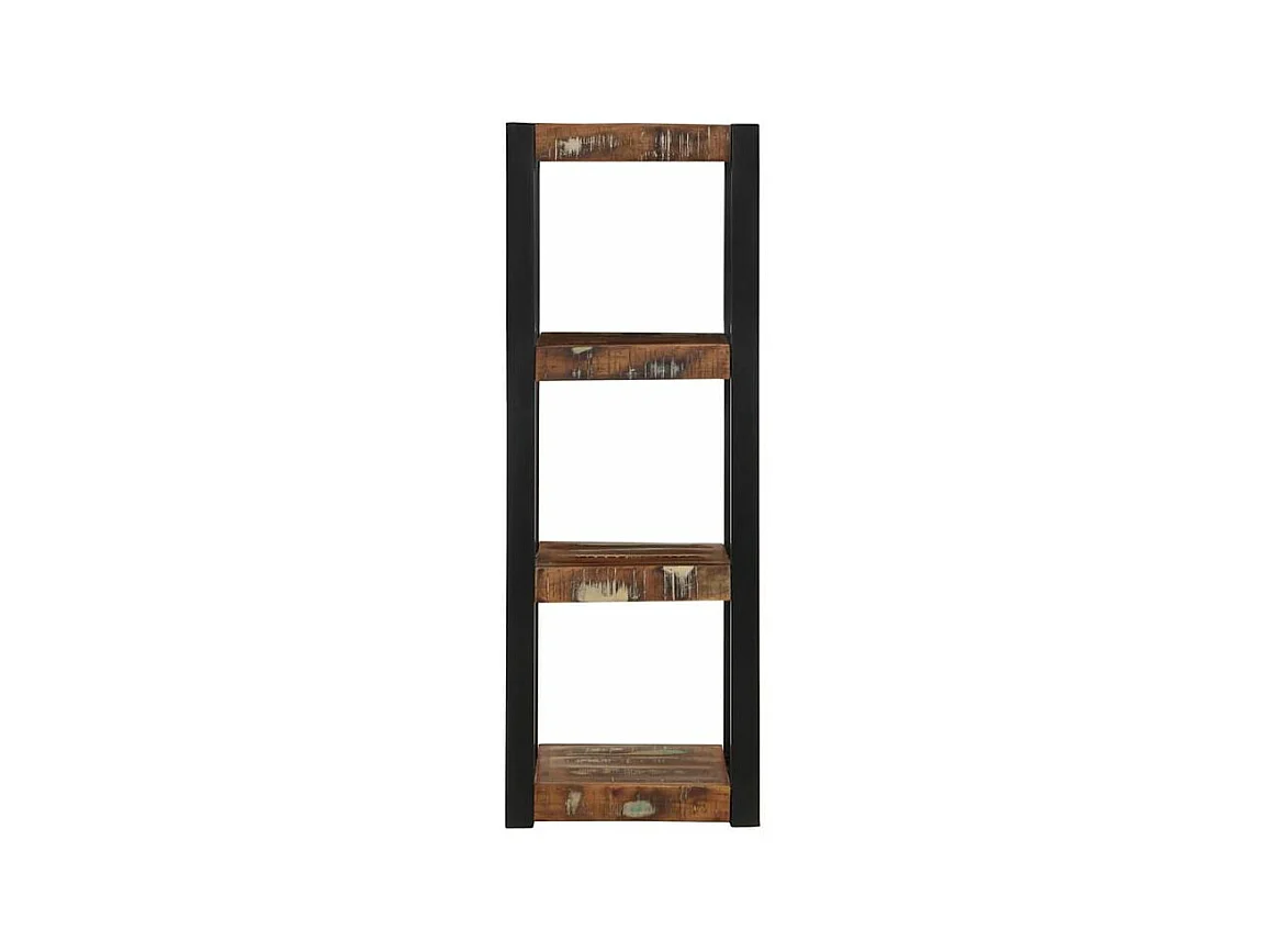 Étagère murale multicolore 35x35x100 bois massif récupération