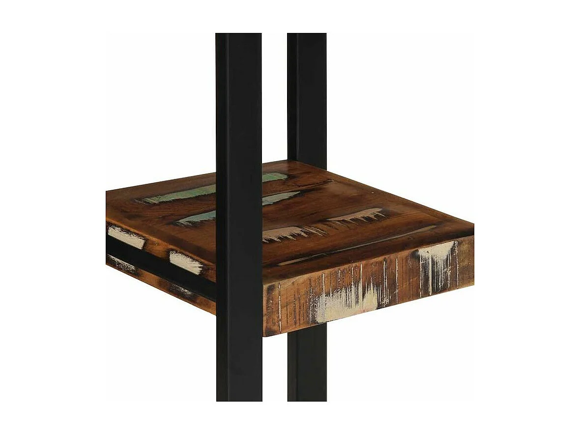 Étagère murale multicolore 35x35x100 bois massif récupération