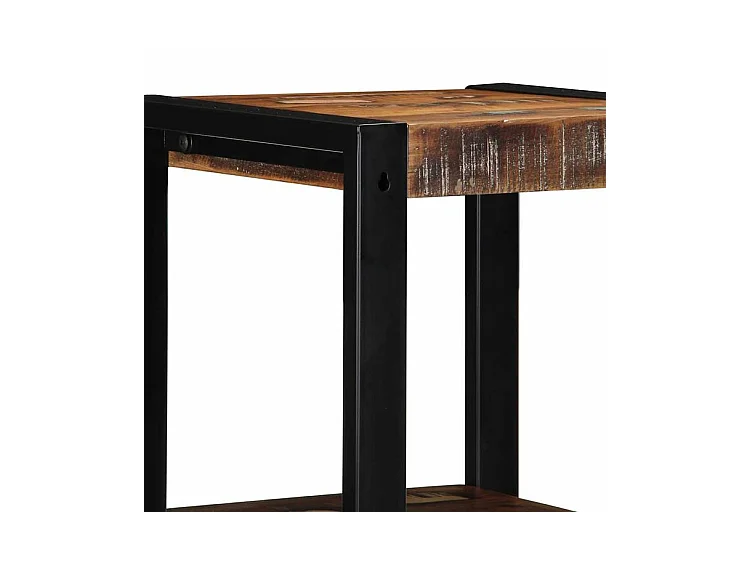 Étagère murale multicolore 35x35x100 bois massif récupération