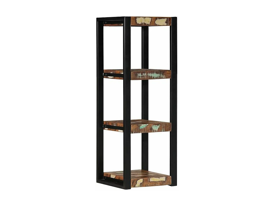 Étagère murale multicolore 35x35x100 bois massif récupération