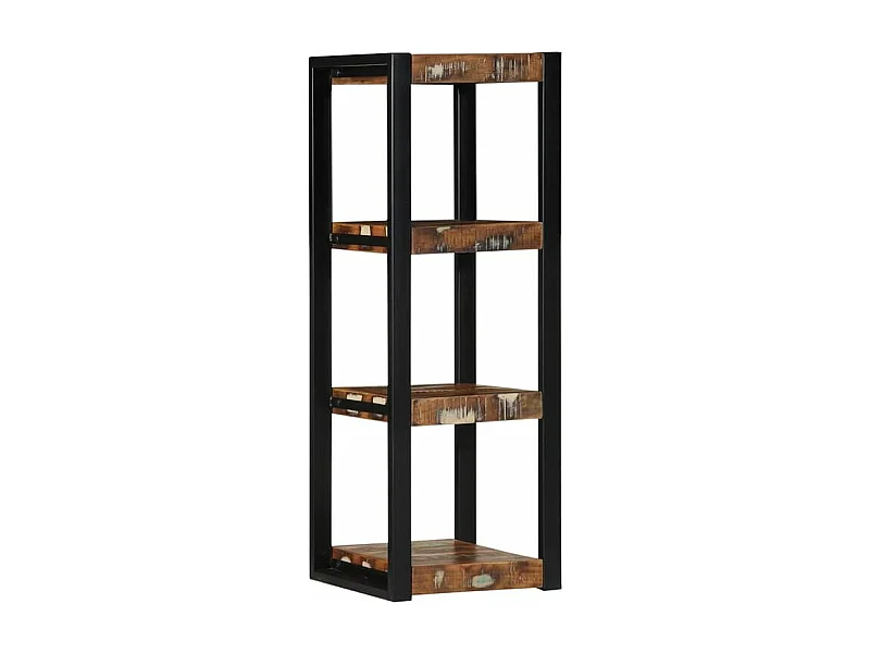 Étagère murale multicolore 35x35x100 bois massif récupération