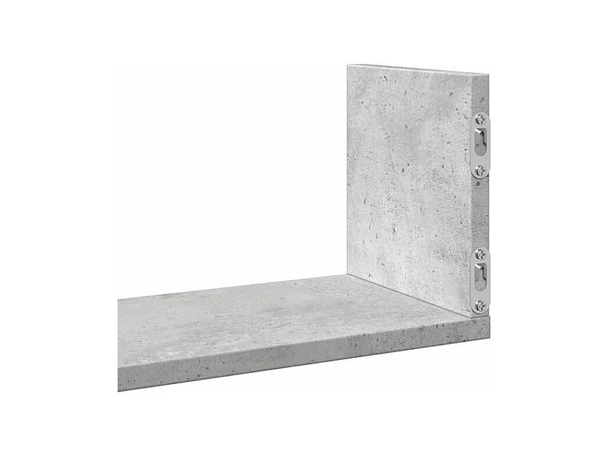 Étagères murales 3 pcs gris béton 58x18x18 bois d'ingénierie