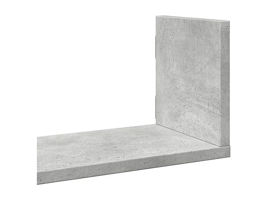 Étagères murales 3 pcs gris béton 58x18x18 bois d'ingénierie