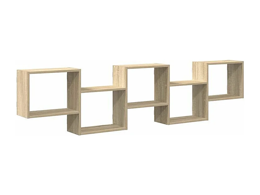 Étagère cube murale 5 compartiments chêne sonoma