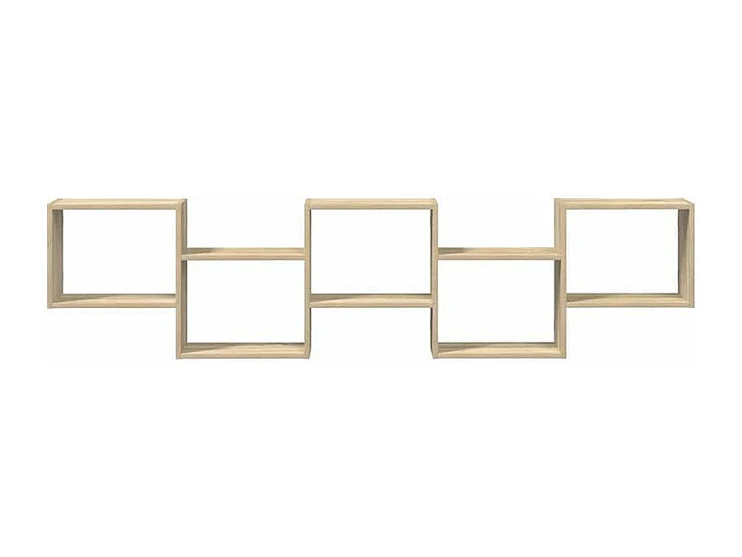 Étagère cube murale 5 compartiments chêne sonoma