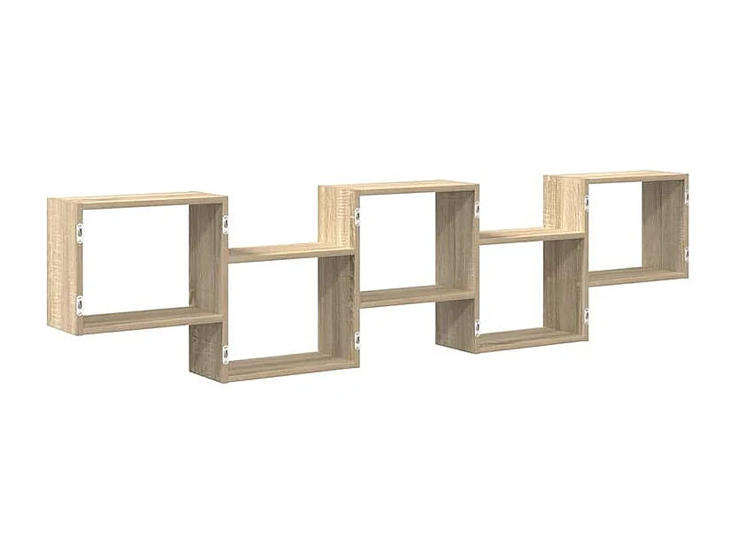 Étagère cube murale 5 compartiments chêne sonoma