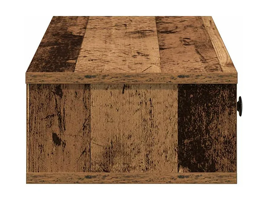 Étagère murale avec tiroirs vieux bois bois d'ingénierie