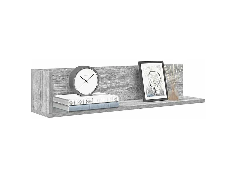 Étagères murales 2 pcs sonoma gris 75x16,5x16,5