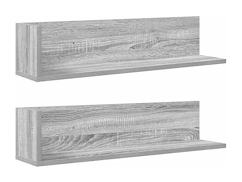 Étagères murales 2 pcs sonoma gris 75x16,5x16,5