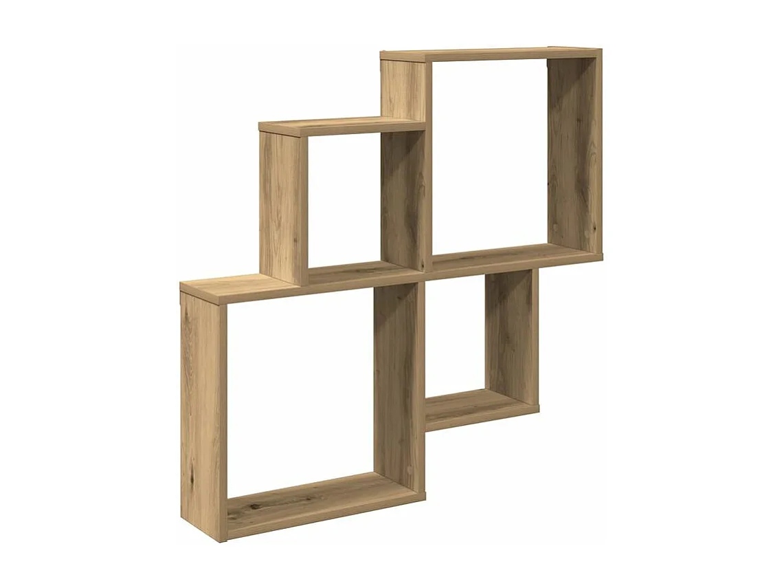 Étagère murale chêne artisanal 80x15x78,5 bois d'ingénierie
