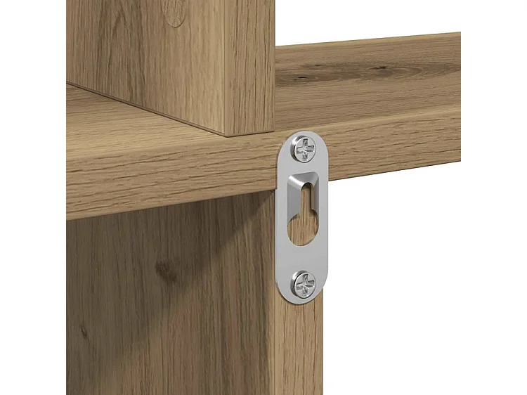 Étagère murale chêne artisanal 80x15x78,5 bois d'ingénierie