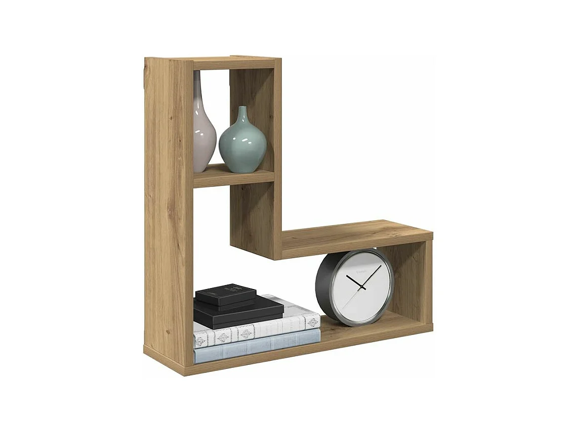 Étagères cube murales 2 pcs chêne artisanal bois d'ingénierie