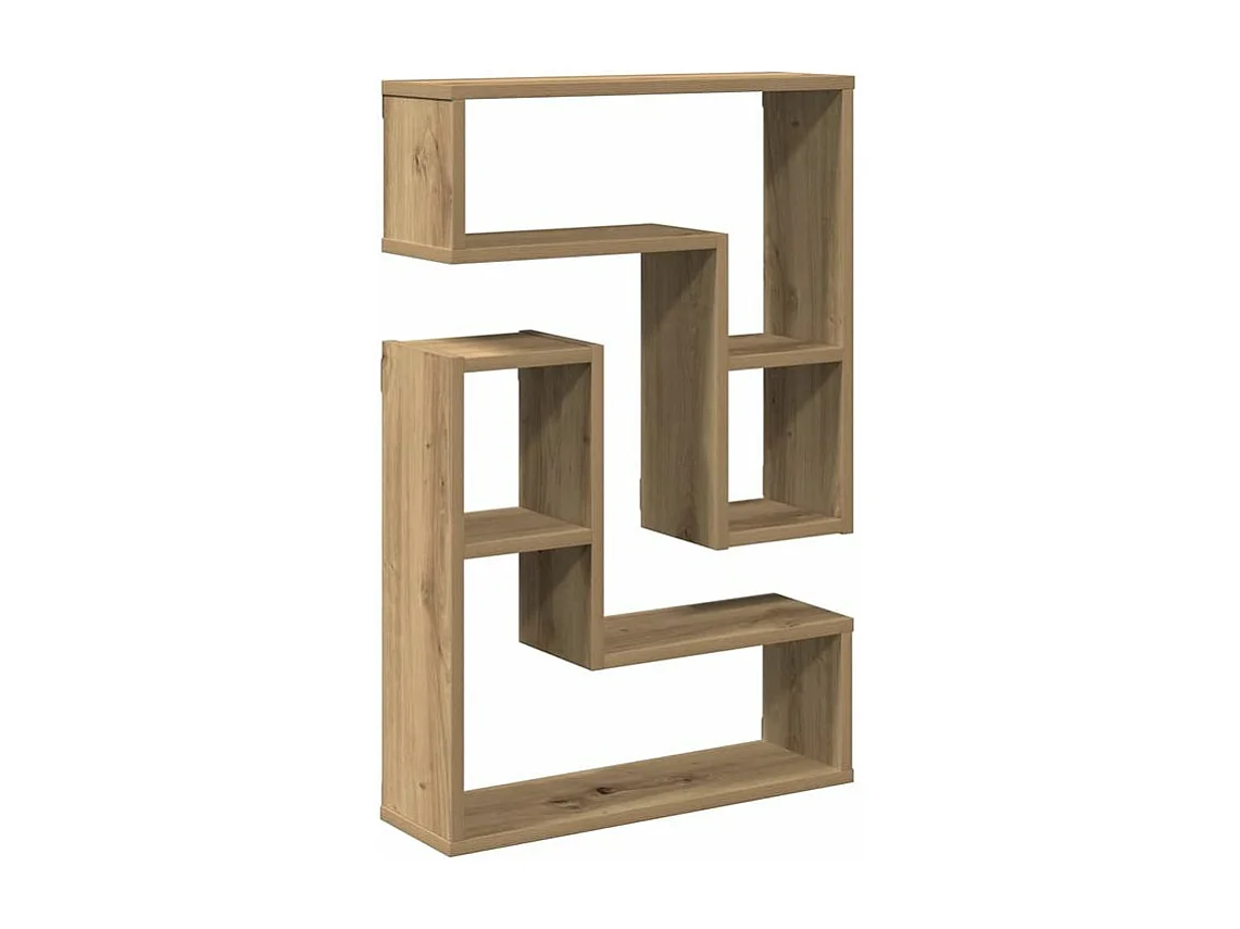 Étagères cube murales 2 pcs chêne artisanal bois d'ingénierie