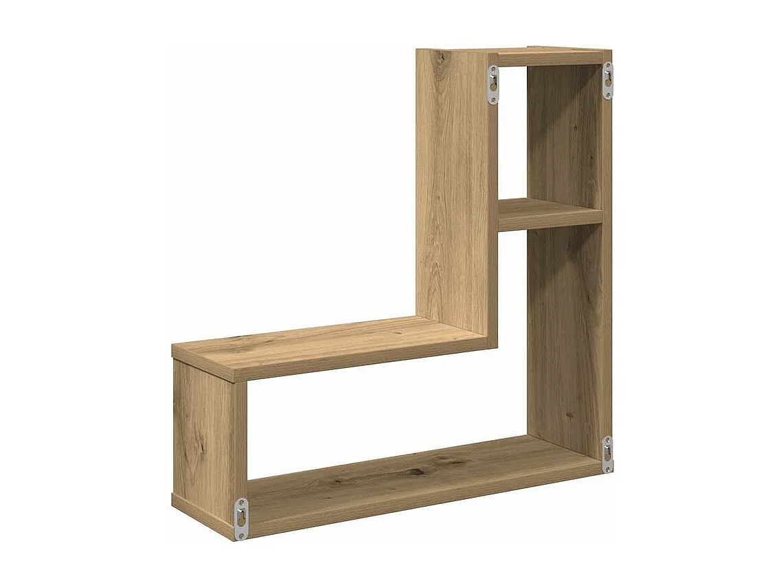 Étagères cube murales 2 pcs chêne artisanal bois d'ingénierie