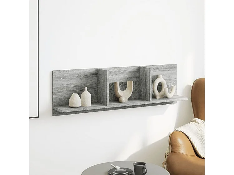 Armoire murale 100x16,5x30 sonoma gris bois d'ingénierie